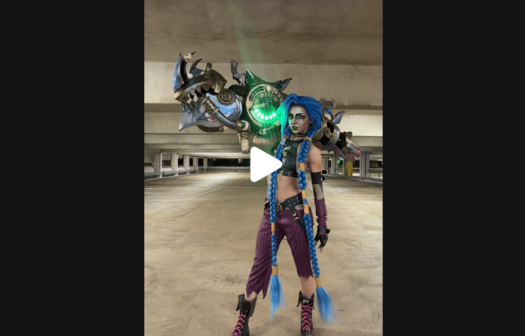 Natalie Reynolds as Jinx from Arcane – Halloween Costume 2026