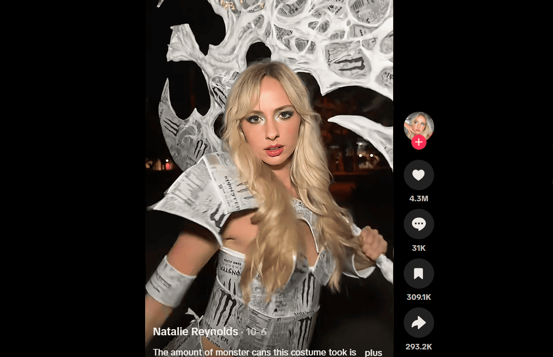Natalie Reynolds Monster Energy Can Knight Armor Costume