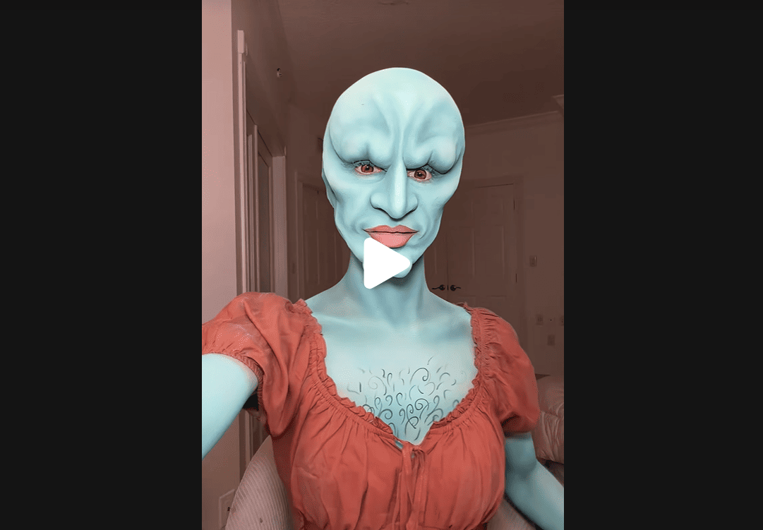 Natalie Reynolds Transforms Into Handsome Squidward for Halloween 2026