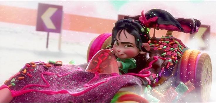 Vanellope and her car.jpg